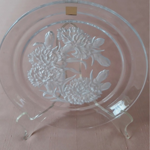 Crystal Flower of the Month Crystal Plate by Hoya Signed T Yamamoto - May - Picture 4 of 6